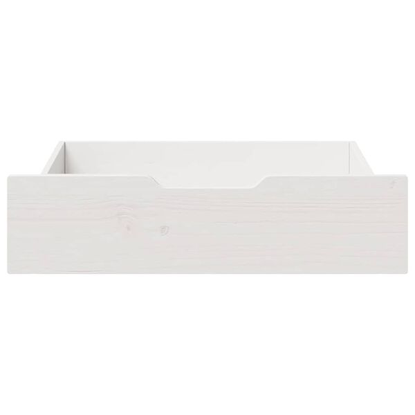 vidaXL Under-Bed Drawers 2 pcs White 65x55x17 cm Solid Wood Pine