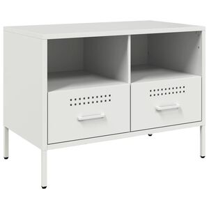 vidaXL TV Cabinet White 68x39x50.5 cm Steel