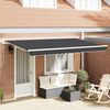 vidaXL Retractable Awning Manual Anthracite 350 x 200 cm Fabric