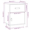vidaXL Bedside Cabinets 2 pcs Grey 40x34x55 cm Solid Wood Pine