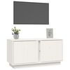 vidaXL TV Cabinet White 80x35x40.5 cm Solid Wood Pine