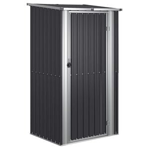 vidaXL Garden Shed Anthracite 118,5x97x209,5 cm Galvanised Steel