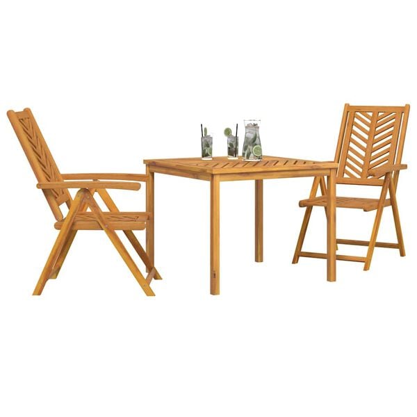 vidaXL Garden Dining Set 7 pcs Brown Solid acacia wood