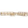 vidaXL Outdoor Sofa Set 9 pcs White Solid Acacia Wood