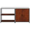 vidaXL Kitchen Storage Set with Shelf 2 pcs Rusty Weathering Steel
