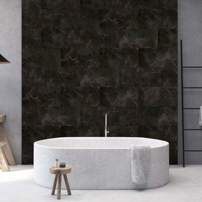 Grosfillex Wallcovering Tile Gx Wall+ 11pcs Marble 30x60 cm Black