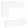 vidaXL 5 Piece TV Wall Units White Engineered Wood