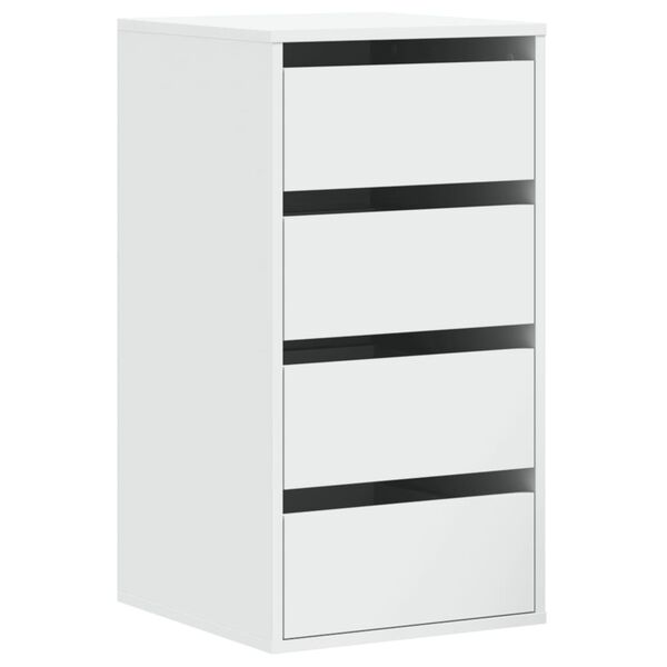 vidaXL Corner Chest of Drawers White 40x41x76 cm Engineered Wood