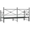 vidaXL Daybed with Trundle without Mattress Black 75x190 cm Steel