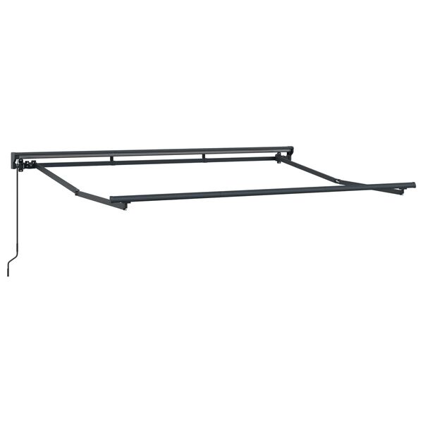 vidaXL Manual Retractable Awning Yellow, Orange and White 3.5 x 2 m