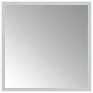 vidaXL LED Bathroom Mirror Transparent 40 x 40 cm Tempered Glass