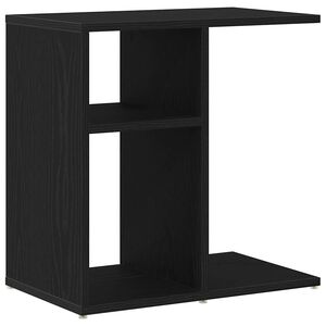 vidaXL Side Table Black Oak 50 x 30 x 50 cm Engineered Wood