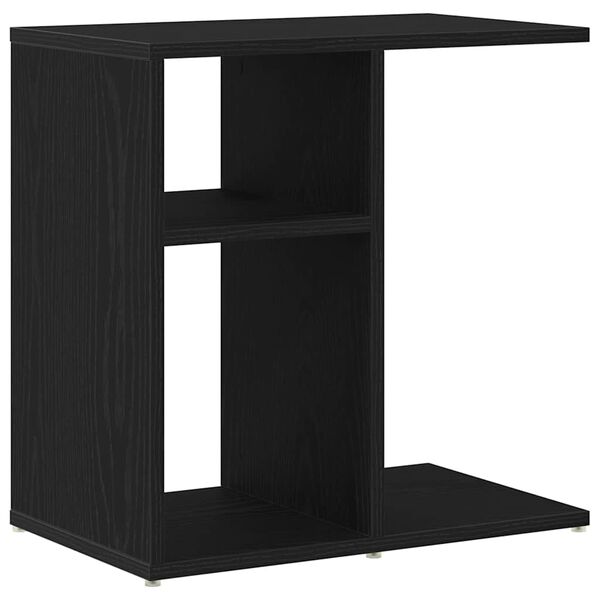 vidaXL Side Table Black Oak 50 x 30 x 50 cm Engineered Wood