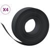 vidaXL Garden Edgings 4 pcs Black 10 m 15 cm Polyethylene