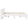 vidaXL Bed Frame with Headboard White 140 x 200 cm Solid Pine Wood