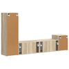 vidaXL TV Cabinet Set Wall-mounted 4 pcs Sonoma Oak Engineered Wood