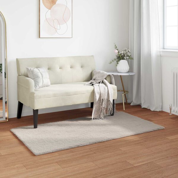 vidaXL Faux Rabbit Fur Rug Olite Beige 80 x 150 cm Polyester