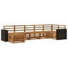 vidaXL Outdoor Sofa Set 7 pcs 6-Seaters Natural Solid Acacia Wood