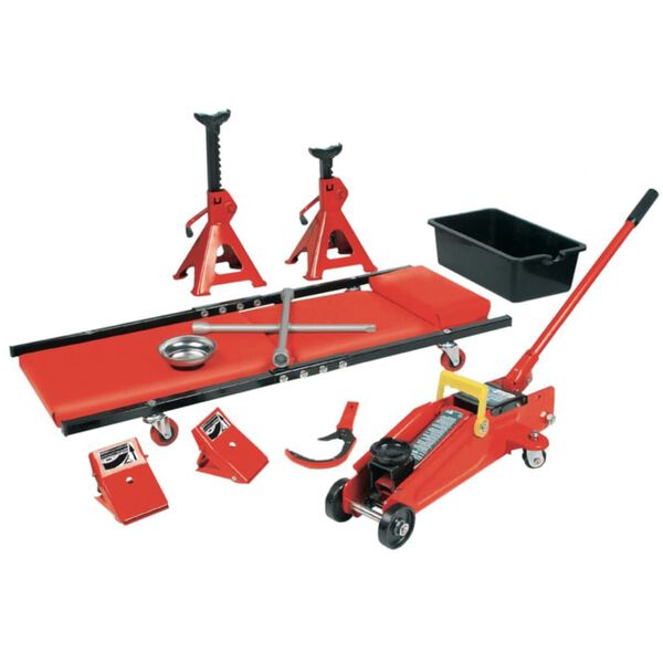 Br&uuml;der Mannesmann Ten Piece Workshop Tool Set Red 00350