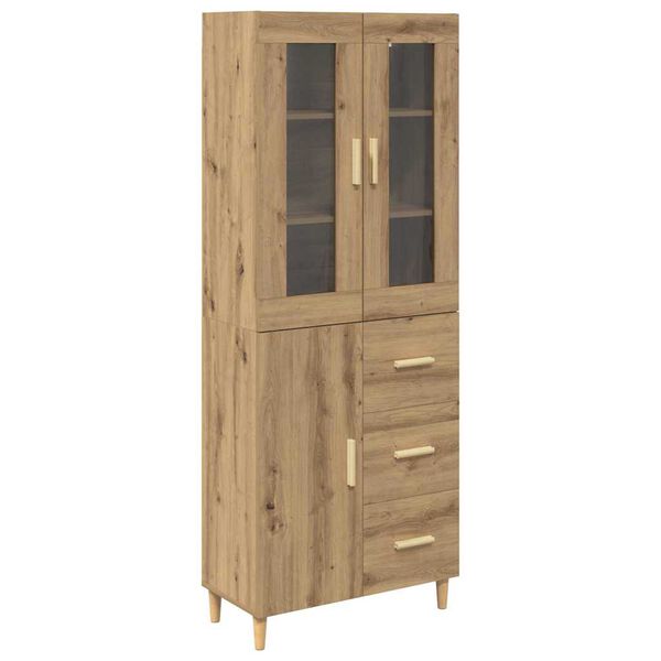 vidaXL Highboard Artisan Oak 69.5 x 34 x 180 cm Engineered Wood