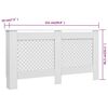 vidaXL Radiator Covers 2 pcs White 152x19x81.5 cm MDF
