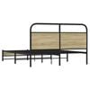 vidaXL Bed Frame without Mattress 150x200 cm King Size Sonoma Oak Engineered Wood