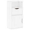 vidaXL Side Cabinet with Drawer "ODDA" White 40x24x79 cm Solid Wood Pine