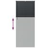 vidaXL Venetian Blinds Height Adjustable Black 220 x 95 cm Aluminium