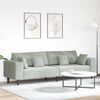 vidaXL Velvet Sofa with Cushion Light Grey 208 cm Velvet