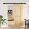 vidaXL Sliding Door with Hardware Set 90x210 cm Solid Wood Pine