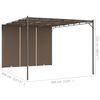 vidaXL Garden Gazebo with Side Curtain 4x3x2.25 m Taupe