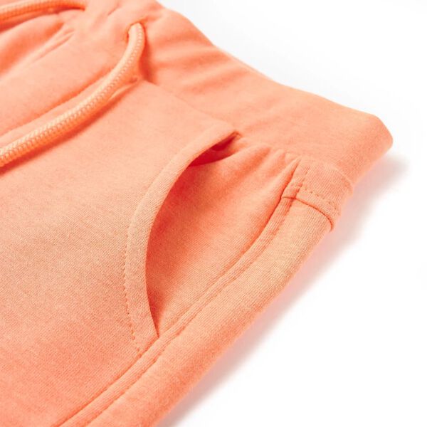 Kids' Shorts with Drawstring Neon Orange 140