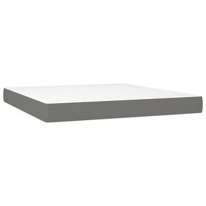 vidaXL Pocket Spring Bed Mattress Medium Dark Grey 183x213x20 cm
