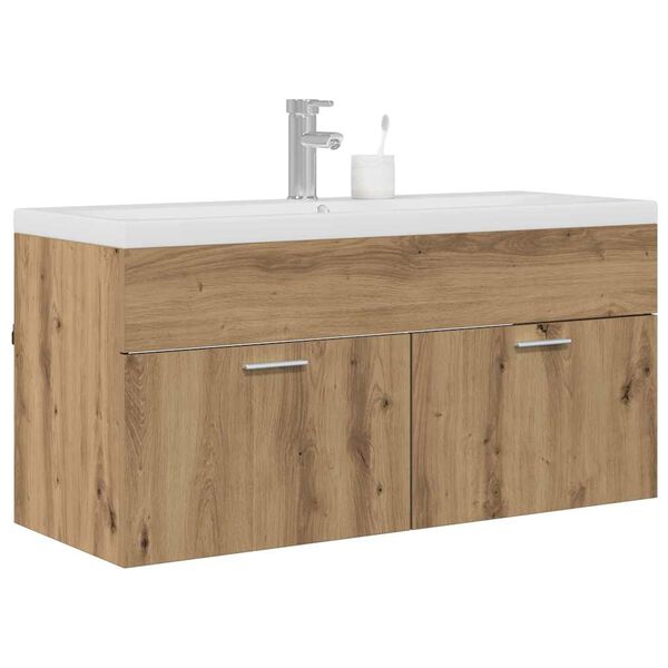 vidaXL Bathroom Cabinet Artisan Oak 100 x 38.5 x 46 cm Engineered Wood