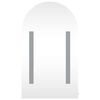 vidaXL Bathroom Mirror Cabinet with LED Light Arched White 42x13x70 cm