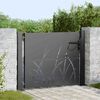 vidaXL Garden Gate with Lock Black 100 x 100 cm Powder-coated steel