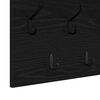 vidaXL Wall-Mounted Coat Rack with Shelf Black oak 60 x 40 x 12 cm