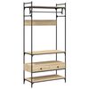 vidaXL Wardrobe with Drawers Sonoma Oak 89x39x184.5 cm Engineered Wood