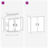 vidaXL Storage Cabinet White 80 x 40 x 90 cm Steel
