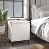 vidaXL Bed Cabinets with Metal Legs White 40x30x50 cm