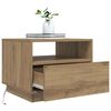 vidaXL Coffee Table with LED Lights Artisan Oak 50x49x40 cm