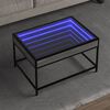 vidaXL Coffee Table with Infinity LED Grey Sonoma 70x50x41 cm
