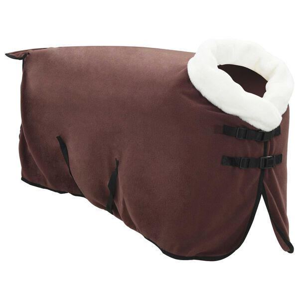 vidaXL Horse Blanket Full Dark Brown 115 cm Polar fleece