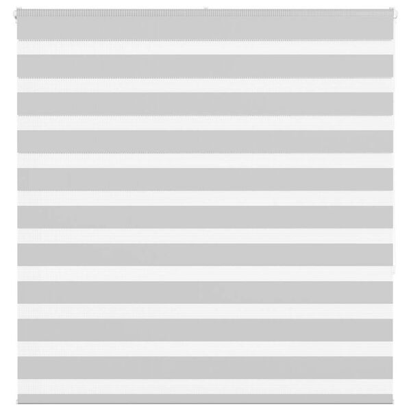 vidaXL Zebra Blind Light Grey 145x150 cm Fabric Width 140.9 cm Polyester