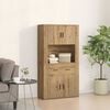 vidaXL Highboard Artisan oak 80 x 33 x 150 cm Engineered wood