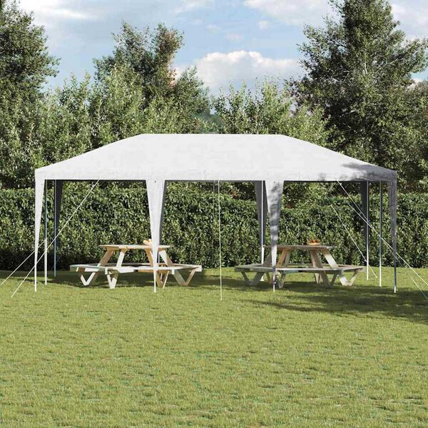 vidaXL Party Tent White 600 x 400 x 266 cm Polyethylene and Steel