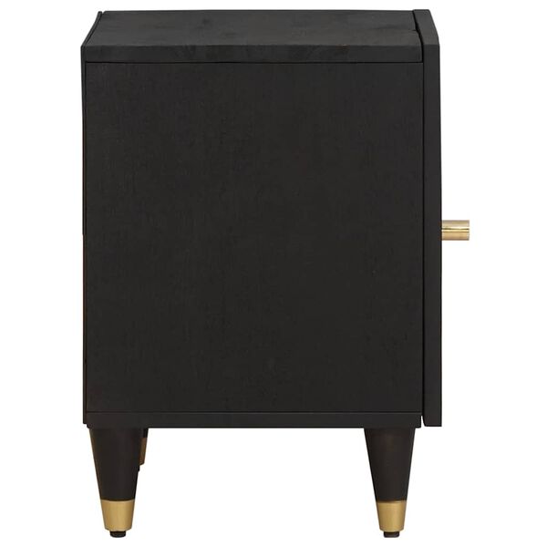 vidaXL Bedside Cabinet with Door Black 40 x 33 x 46 cm
