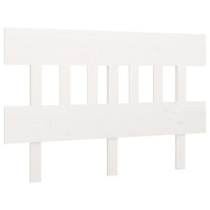 vidaXL Bed Headboard White 123.5x3x81 cm Solid Wood Pine