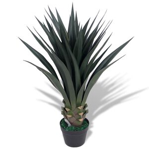 vidaXL Artificial Yucca Plant with Pot 85 cm Green