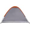 vidaXL Camping Tent Dome 2-Person Grey and Orange Waterproof